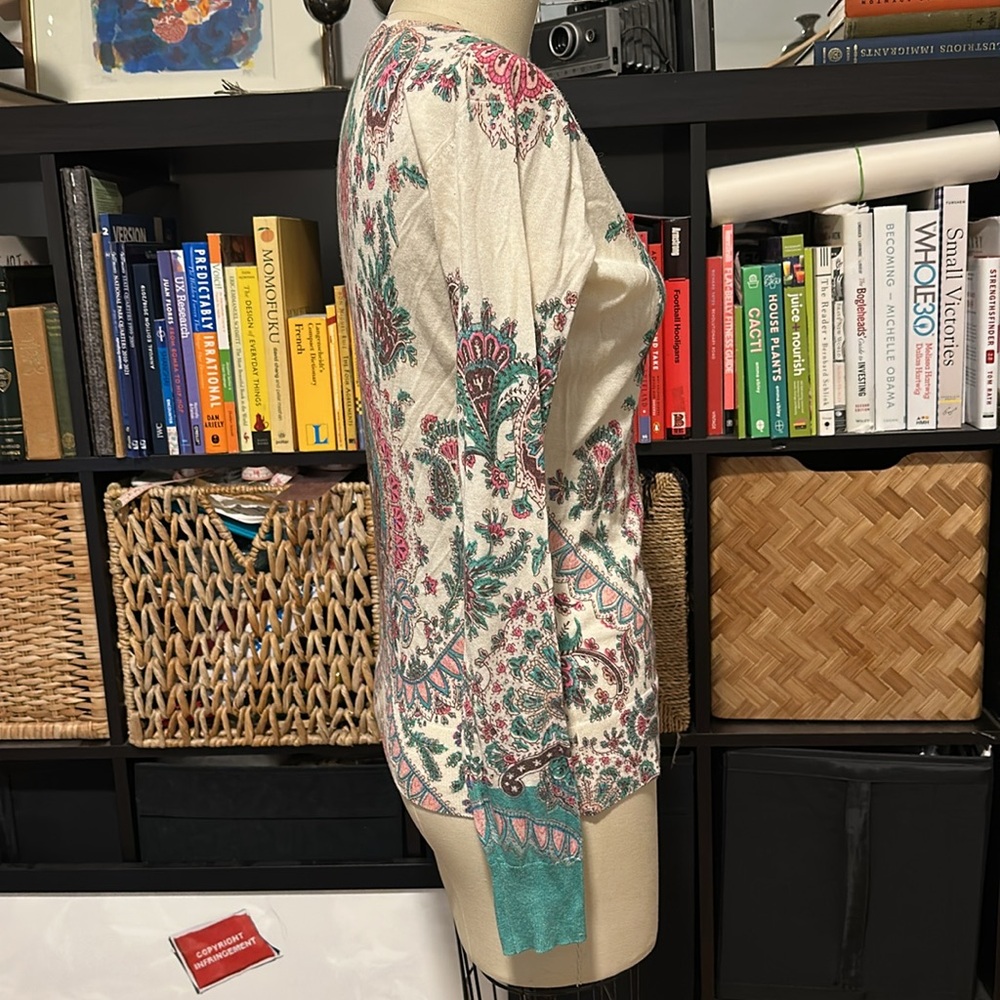 Etro paisley print v neck printed sweater - Picture 3 of 5